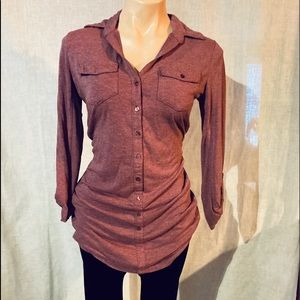 No Boundaries long sleeved button down blouse. Medium